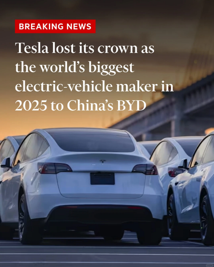 BYD Overtakes Tesla to Become World’s Top Electric Vehicle Seller