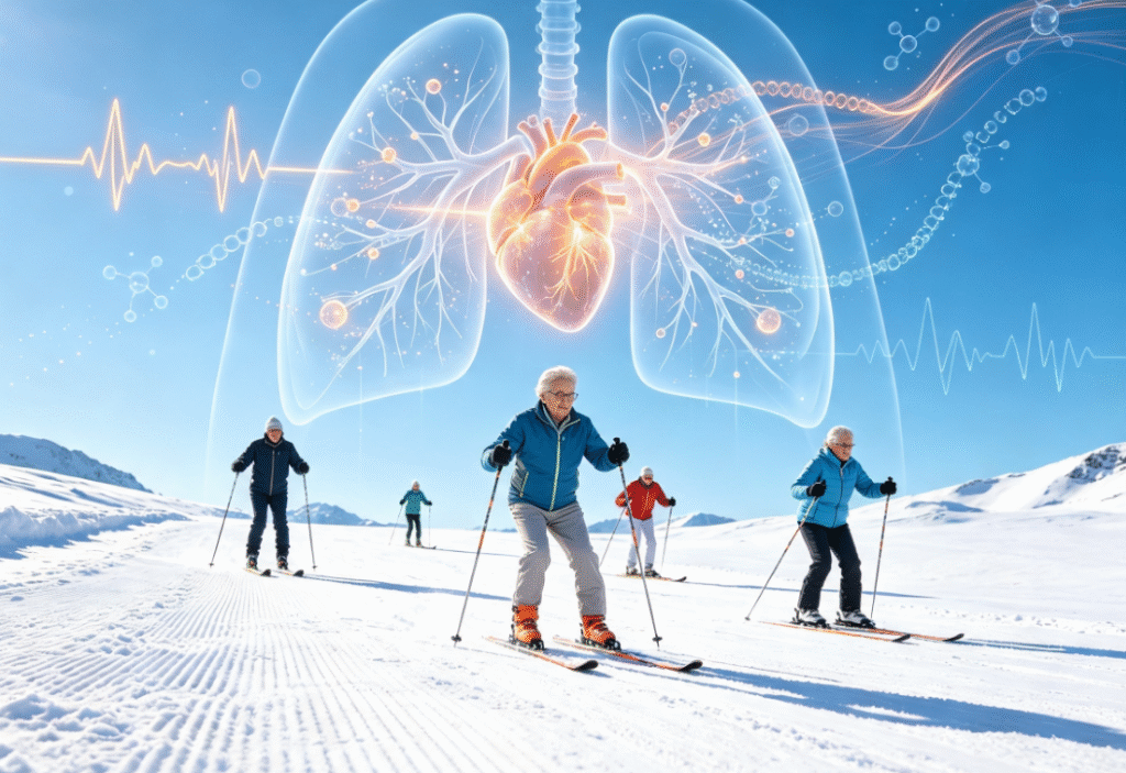 Effects of Skiing Intervention on Cardiopulmonary Function and Metabolic Indicators in Middle-aged and Elderly Adults