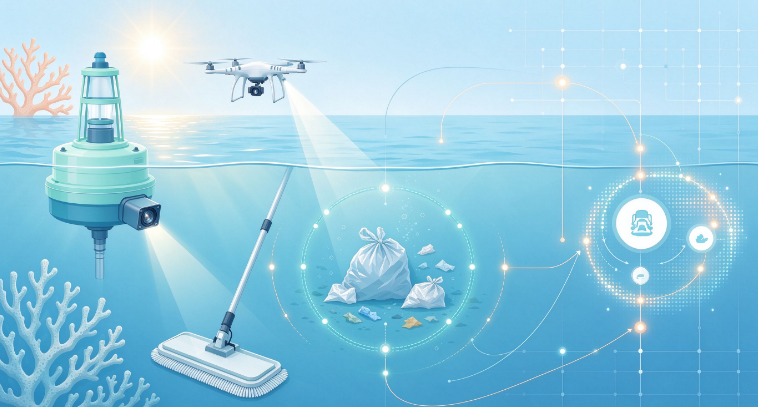 Intelligent Aquatic Environmental Protection: A Visual-perception-based Garbage Recognition and Question-answering Decision System